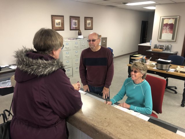 Neighbors receiving help at the Mustard Seed Ministries front office
